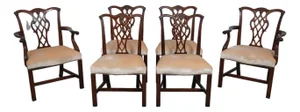 Set of 6 Baker Mahogany Dining Chairs