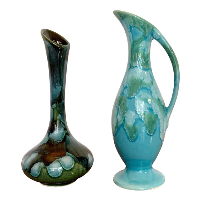 Mid-Century Dryden Hand-Thrown Pottery Bud Vases, Signed - Set of 2 ...
