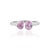 Toi Et Moi Pink Sapphire & Pave Diamond Open Bypass Ring 1.3ct in 14k Gold Size 8 For Sale - Image 4 of 16