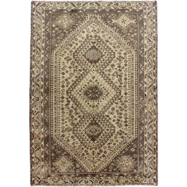 Keivan Woven Arts Vintage Persian Shiraz 5'2 X 7'9 For Sale