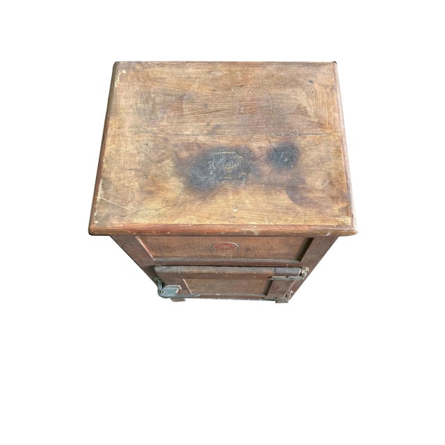 1950s Mid-Century Italian Solid Wood Siberia Icebox For Sale - Image 5 of 9