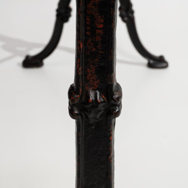 Mid 20th Century Mid 20th Century Cast Iron Bistro Table With Oak Top For Sale - Image 5 of 12