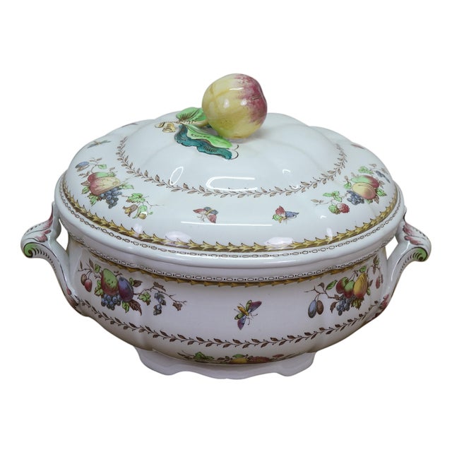 Early 20th Century Copeland Spode England Rockingham Vegetable Serving Dish Soup Tureen For Sale