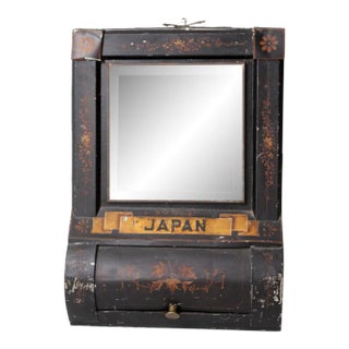 Antique Victorian Hand Painted Tea Bin For Sale