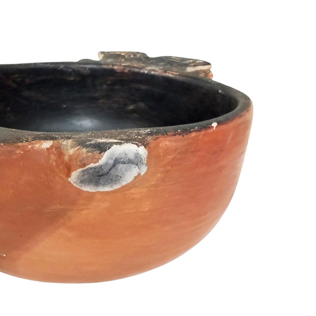 Brown Vintage Indigenous Karaja Ceramic Zoomorphic Bowl Brazil For Sale - Image 8 of 10