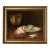 English Cod Still Life Print on Canvas in Wide Antiqued Gold Frame, 20x24" Print, 26x30" Framed For Sale