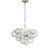 Julie Neill for Visual Comfort Signature Talia Small Chandelier in Burnished Silver Leaf and Clear Swirled Glass For Sale