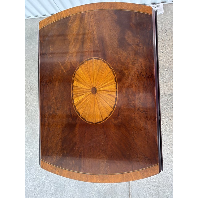 Hepplewhite 1980s Mahogany Hepplewhite Pembroke Table For Sale - Image 3 of 8