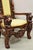 Wood Late 20th Century Renaissance Gothic Style Large Figural Lion Carved Wood Paw Feet Throne Chair For Sale - Image 7 of 12