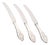 Fruit Knives in Sterling Silver and Fuchsia Pattern by Georg Jensen, 1930s, Set of 3 For Sale