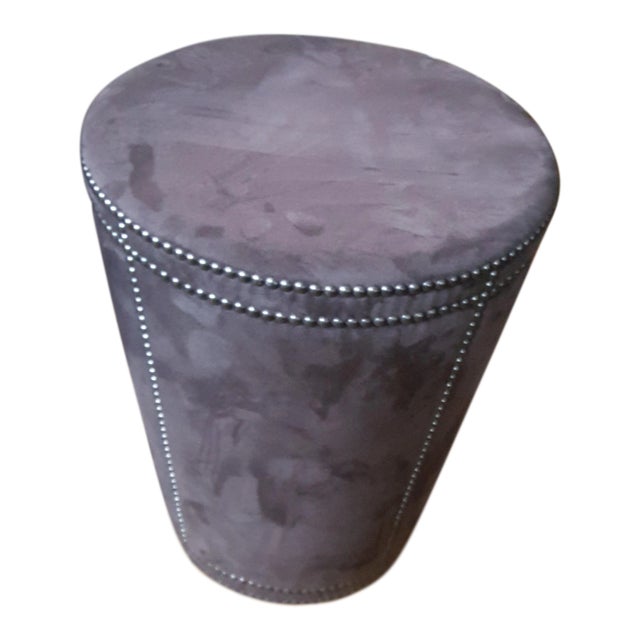 Bernhart Pomona Ottoman Brown Tapered Cylinder With Nailheads For Sale