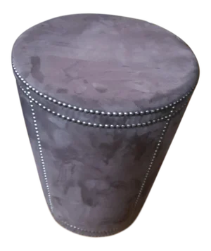 Bernhart Pomona Ottoman Brown Tapered Cylinder With Nailheads