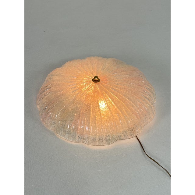 Large Venetian 2-Light Murano Glass Ceiling Light, 1980s For Sale - Image 4 of 11