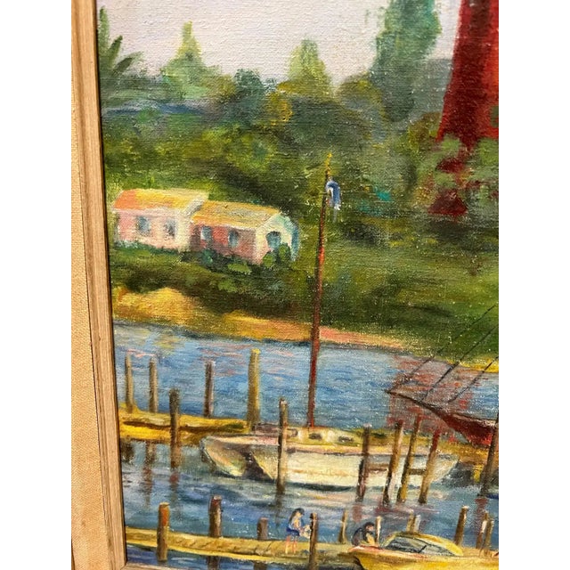 Mid-20th Century Painting of a Lighthouse For Sale In New York - Image 6 of 12
