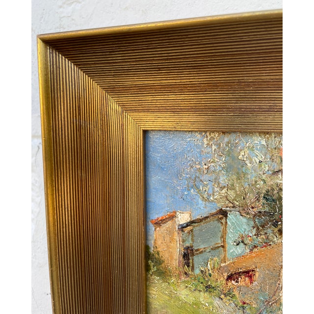 19th Century French Painting of Cliff Side House For Sale - Image 4 of 12