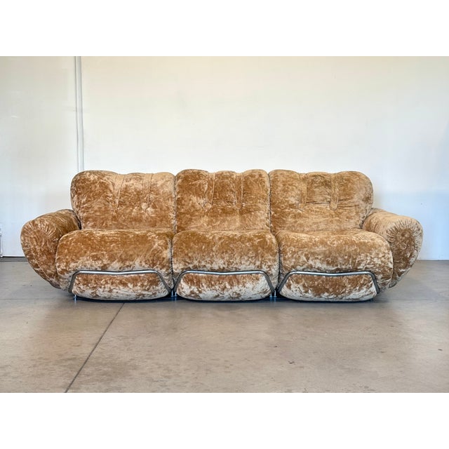 Vintage Chromed Steel Sofa, 1970s For Sale - Image 3 of 16