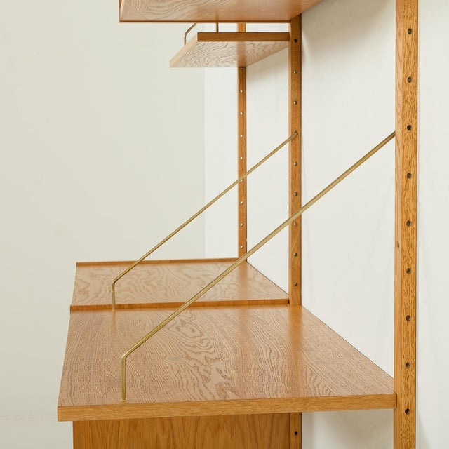 Danish Oak Wall Unit by Preben Sorensen for PS System, Randers, 1970s For Sale - Image 14 of 17