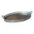 Vintage Silver-Tone Oval Pierced Gallery Tray With Handles and Feet For Sale
