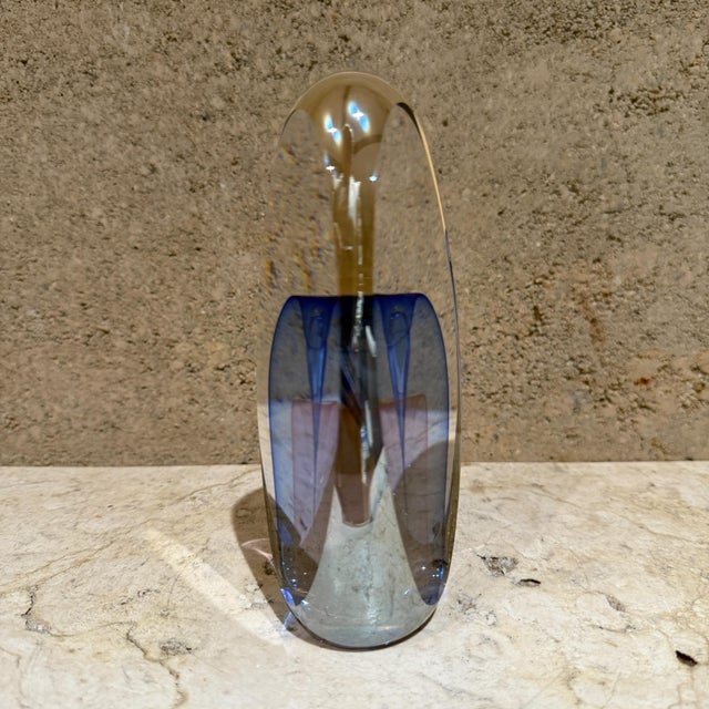 1990s Veiled Glass Art Panel Sculpture Edward Kachurik For Sale - Image 13 of 13