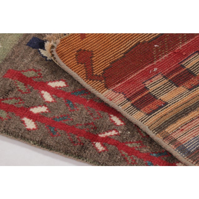 Textile Vintage Gabbeh Extra-Long Pictorial Wool Runner by Rug & Kilim, 1950-1959 For Sale - Image 7 of 9