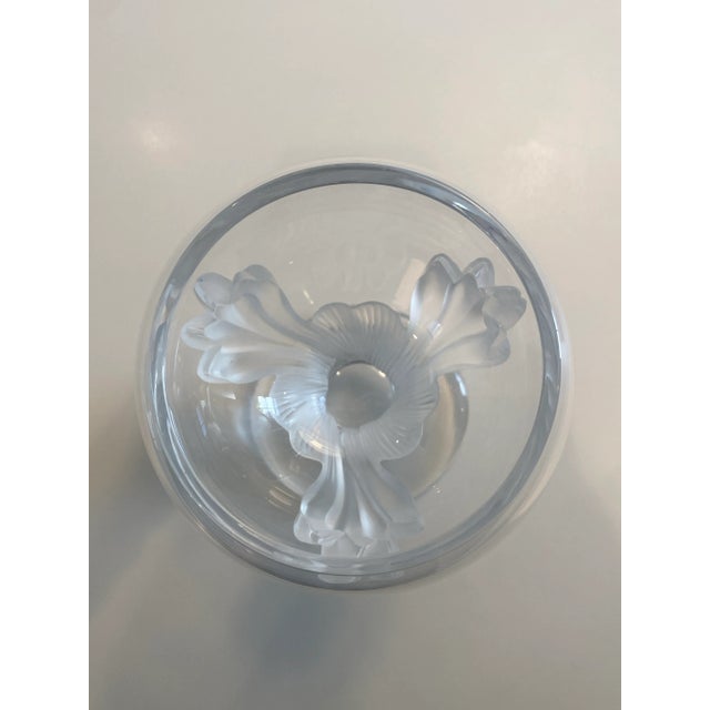 1980s Lalique Bagheera Crystal Pedestal Bowl For Sale In New York - Image 6 of 7