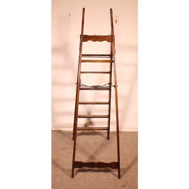 Tan 19th Century Library Ladder, 1890s For Sale - Image 8 of 12