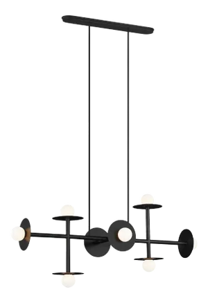 Kelly Wearstler by Visual Comfort Studio Nodes Large Linear Chandelier, Black