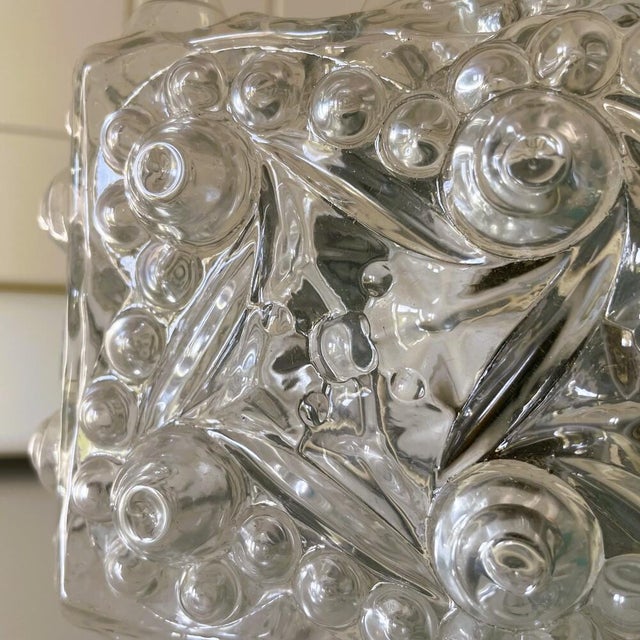 1970s Rectangular Clear Bubble Glass Wall Light, 1970s For Sale - Image 5 of 12