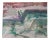 Vintage Large Abstract Watercolor by Eviristo Guiliani For Sale