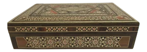 Middle Eastern Moorish Mosaic Inlay Jewelry Box