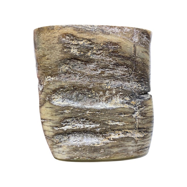 A decorative handmade desk pen and pencil cup holder from the 1950s. Designed and manufactured by Werkstätte Carl Aubock...