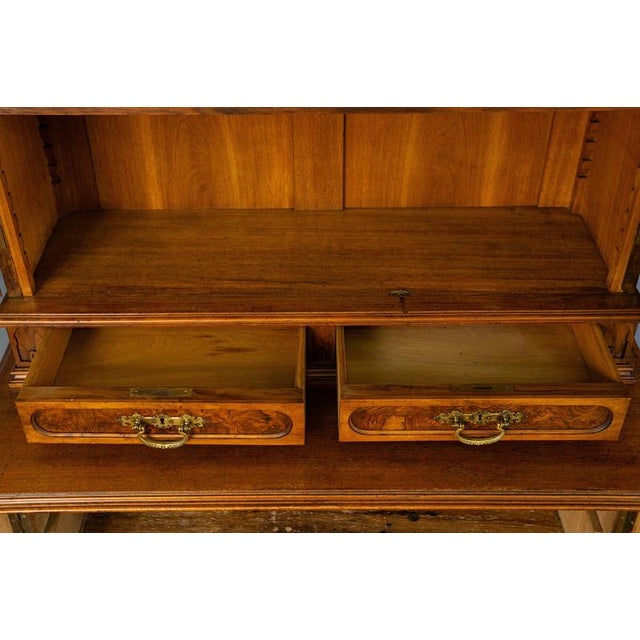 Decorative Gründerzeit Bookcase in Walnut and Oak, 1800s For Sale - Image 15 of 18