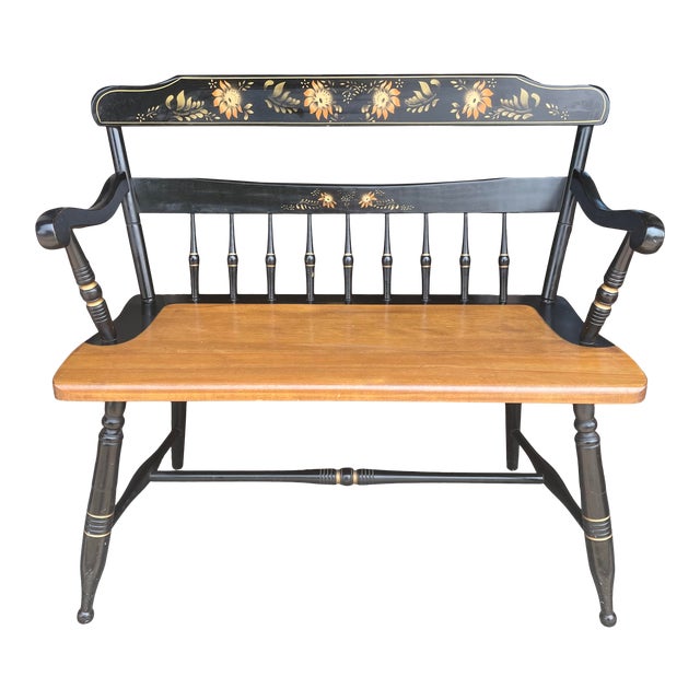 Hitchcock Style Bench Bent Brothers Massachusetts Deacons Bench Chairish