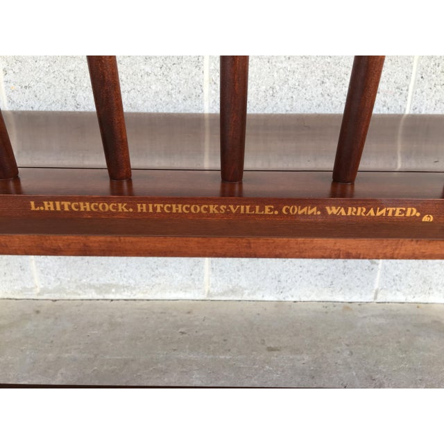 L. Hitchcock Riverton Harvest Windsor Style Deacon's Bench Chairish