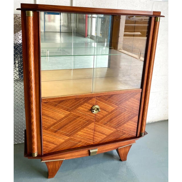 French Art Deco Dry Bar Cabinet, Attributed to Jules Leleu, 1920s French Art Deco Dry Bar Cabinet by Jules Leleu This...