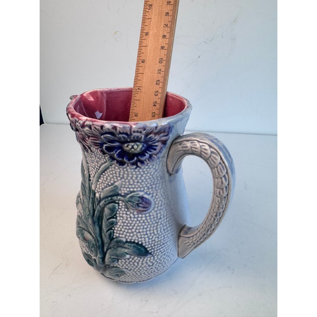 Majolica Pitcher For Sale - Image 10 of 12