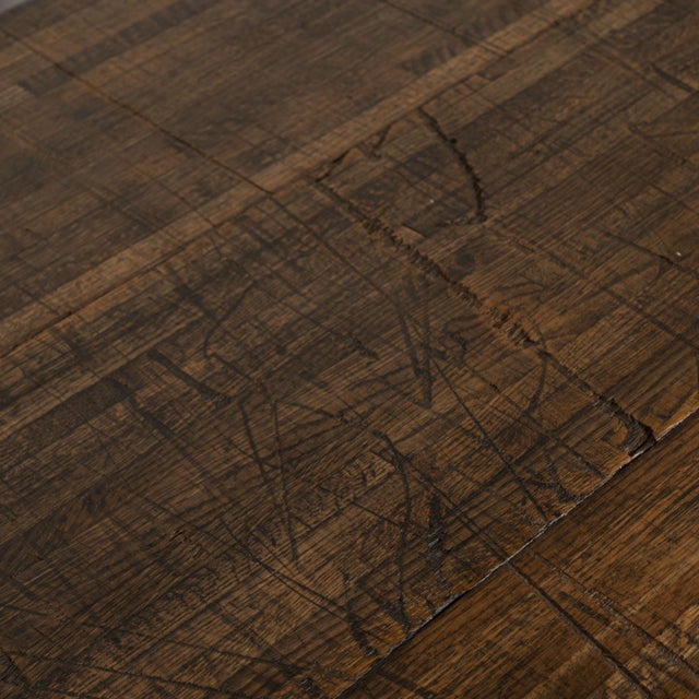 19th Century Pine Shop Counter With Rustic Reclaimed Top for Kitchen Island For Sale - Image 6 of 12