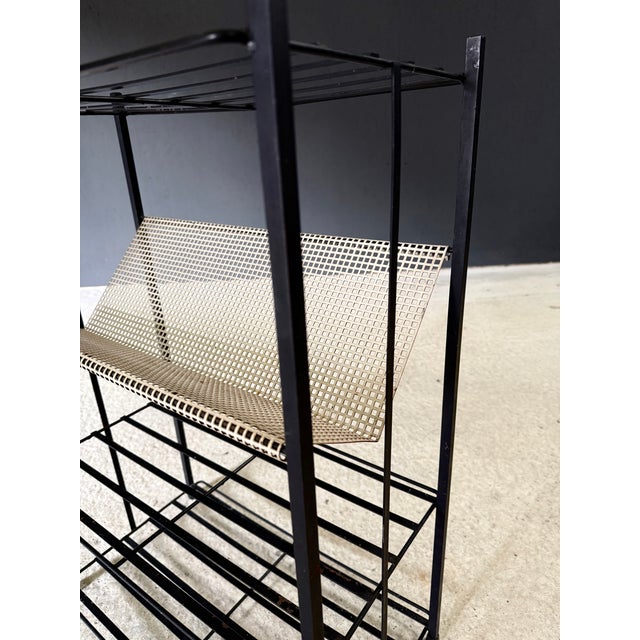 Black Mid-Century Industrial Newspaper Rack from Pilastro, Netherlands, 1950s For Sale - Image 8 of 13