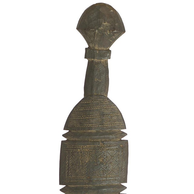 1990s Vintage Berber Hand-Carved Wooden Tent Peg Wall Sculpture For Sale - Image 5 of 7