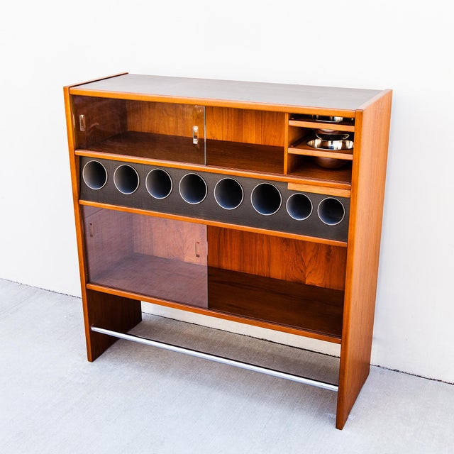 Mid-Century Modern Restored 1960s Danish Modern Teak Dry Bar by Heltborg Mobler For Sale - Image 3 of 14