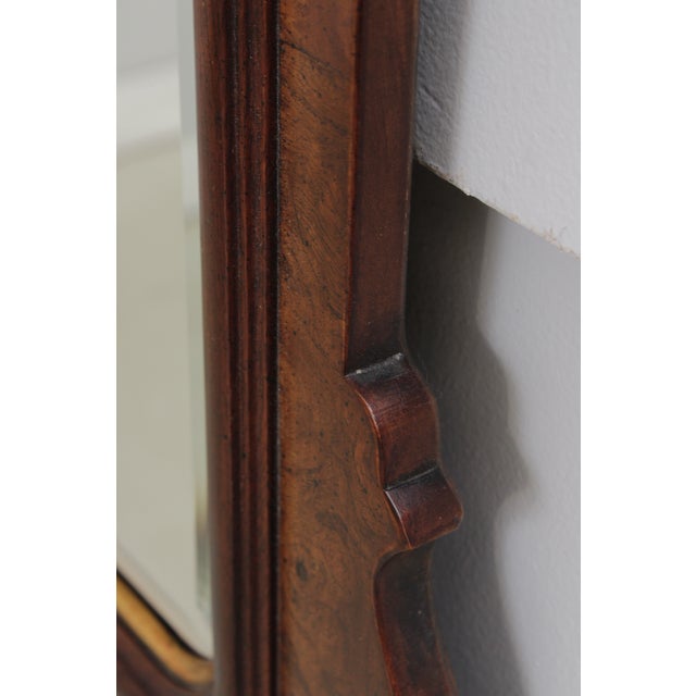 Henredon Chippendale Burl Elm Hanging Mirror For Sale - Image 11 of 15