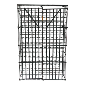 1940s Rigidex 300 Bottle Wine Safe Rack Security Locking Metal Cage