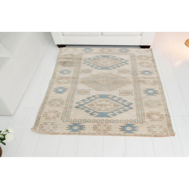 Mid 20th Century Greometric Anatolian Kurdish Carpet For Sale - Image 9 of 10