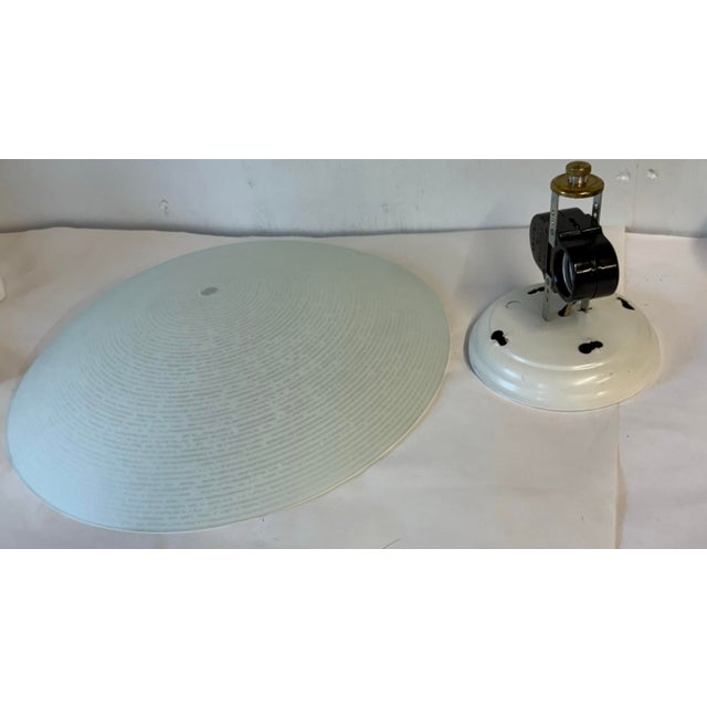 Mid 20th Century Mid Century Modern Ceiling Light Fixture With Glass Shade For Sale In Dallas - Image 6 of 8