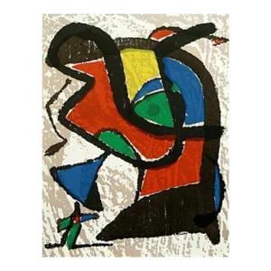1989 Joan Miro Original Woodcut Engraver V1-2