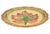 Vintage, Japanese, majolica, plate with maple leaf motif and scalloped edge. Stylized leaf patterned frieze along the...