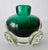 C .1970's Italian Hand-Blown Murano Bud Vase Emerald Green With Clear Outer For Sale - Image 9 of 12