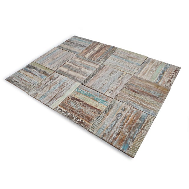 Rustic Vintage Rustic Reclaimed Wood Flooring Tiles For Sale - Image 3 of 7