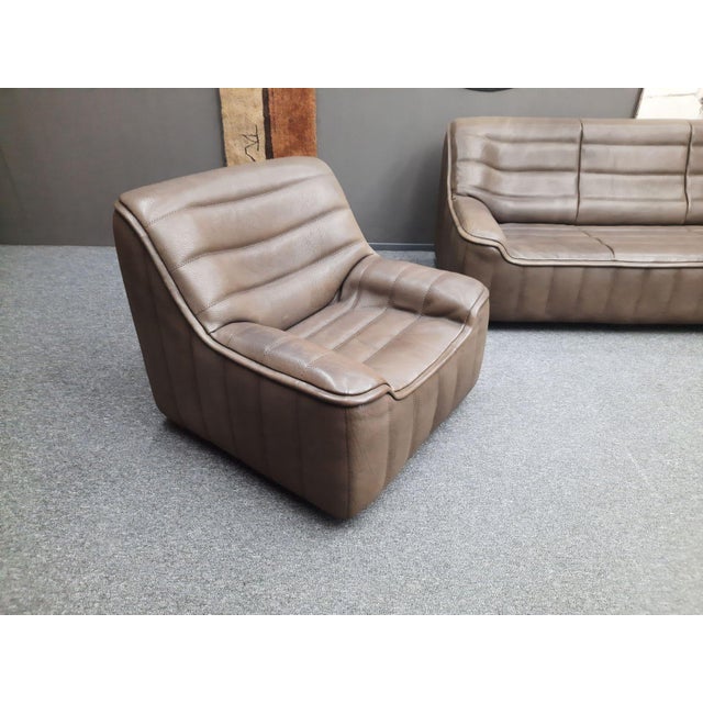 DS 84 Seating in Buffalo Leather from de Sede, 1970s, Set of 4 For Sale - Image 10 of 15