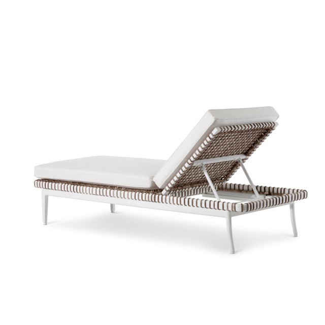 Contemporary Delta Gamma Chaise Lounge in White For Sale - Image 3 of 6